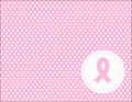 Pink Ribbon Polka Dot Card Set