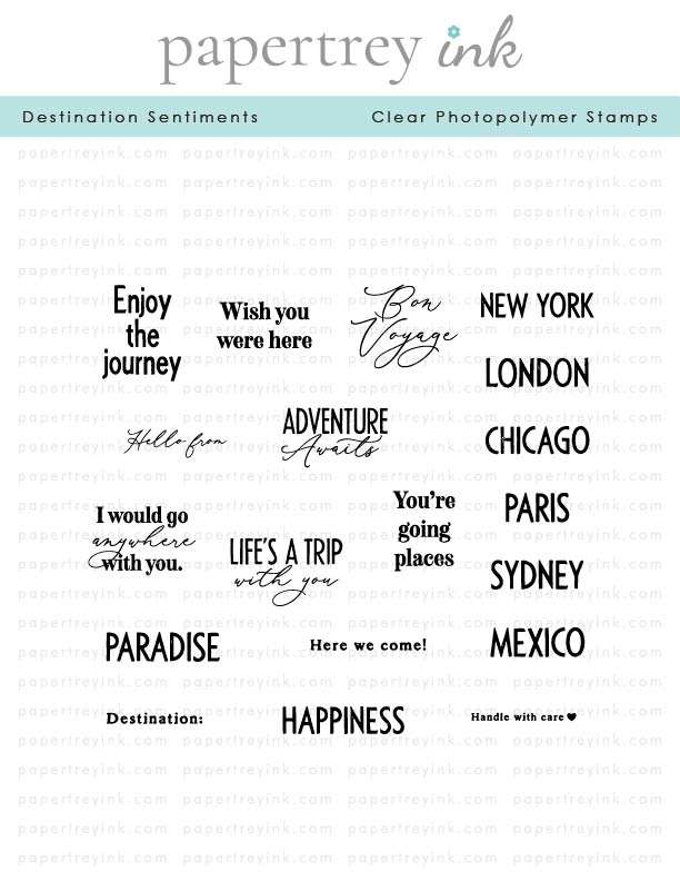 Destination Sentiments Stamp Set