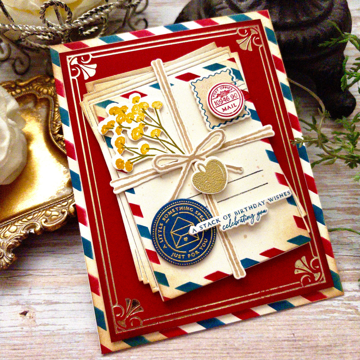 Stacked Mail Stamp Set