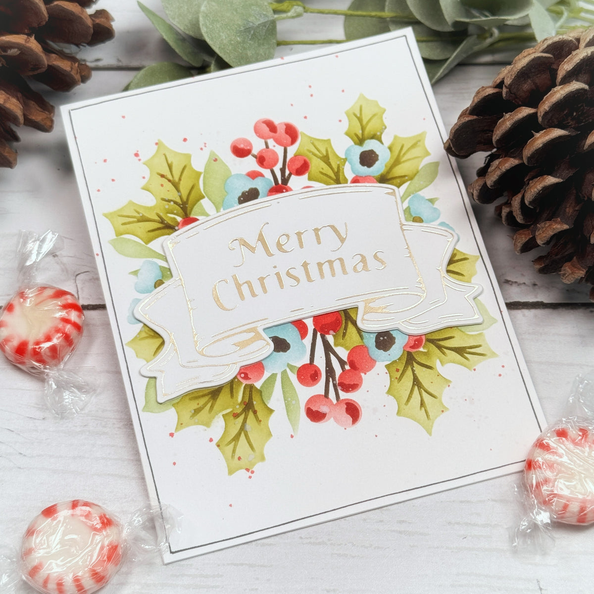 Merry Christmas Banner Stencil Collection (set of 7)