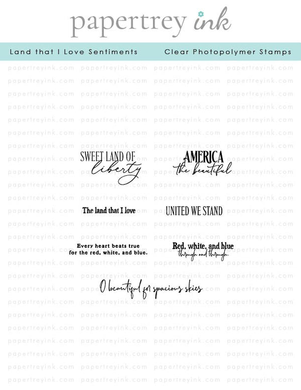 Land that I Love Sentiments Mini Stamp Set