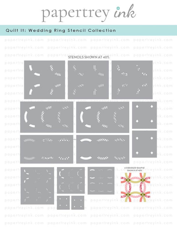Quilt It: Wedding Ring Stencil Collection (set of 14)