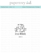 Reflections: John 1:4 Mini Stamp Set