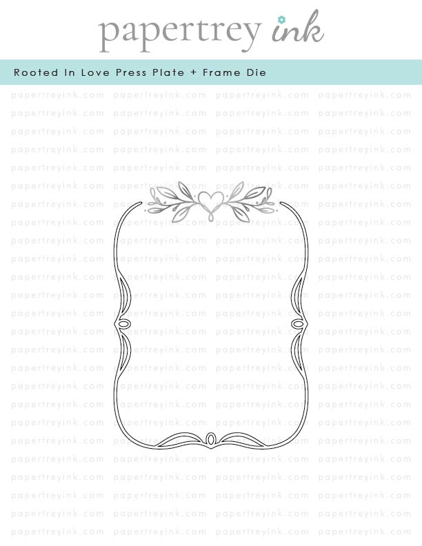 Rooted In Love Press Plate + Frame Die