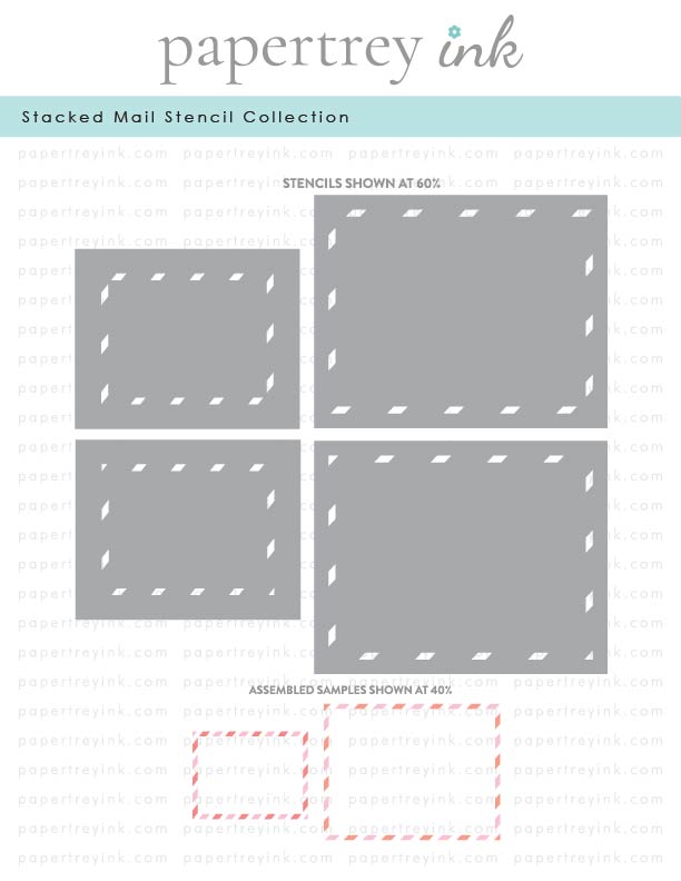 Stacked Mail Stencil Collection (set of 4)