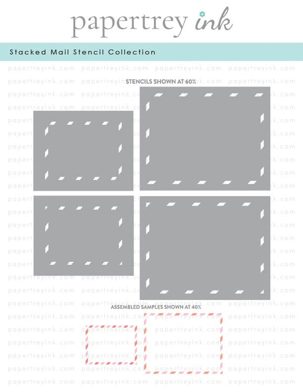 Stacked Mail Stencil Collection (set of 4)