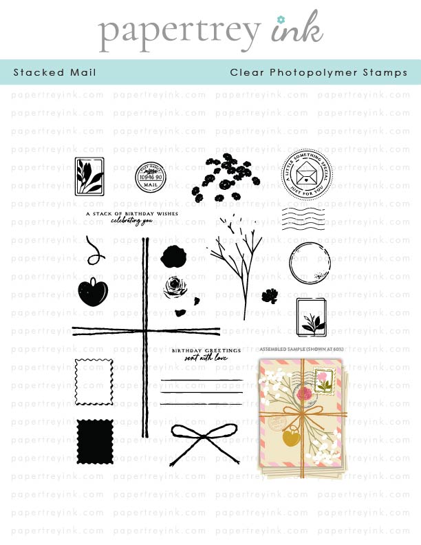 Stacked Mail Stamp Set