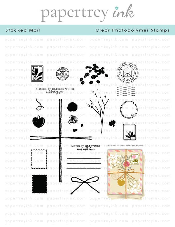 Stacked Mail Stamp Set