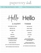 This is Big Sentiments: Hello Stamp Set