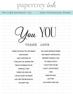 This is Big Sentiments: You Stamp Set