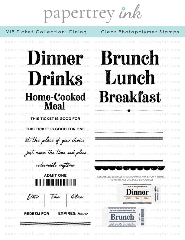 VIP Ticket Collection: Dining Stamp Set
