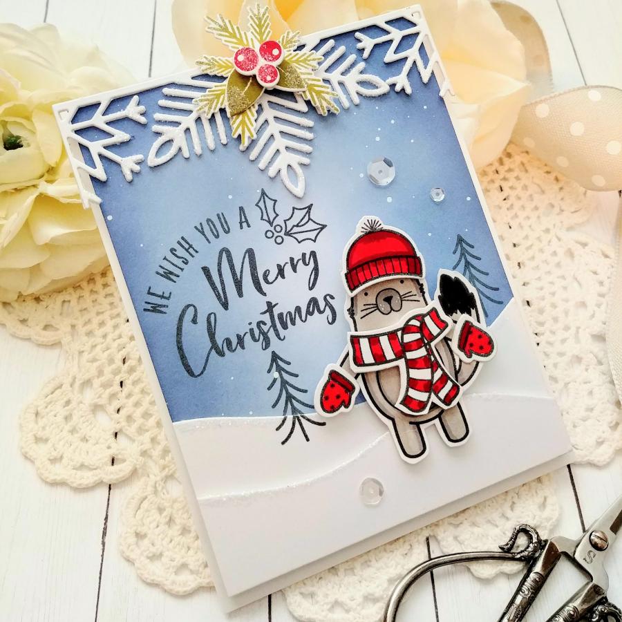 Critter Carolers Stamp Set + Die Bundle