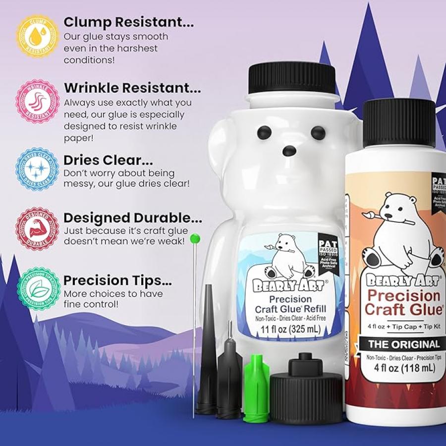 Bearly Art Precision Craft Glue - THE BUNDLE