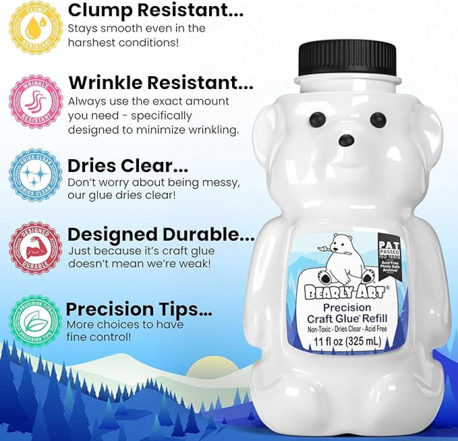 Bearly Art Precision Craft Glue - THE REFILL (11 OZ)