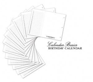 Paper Basics - Birthday Calendar Pages