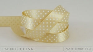 Fine Linen 5/8" Satin Dots Ribbon (5 yards)