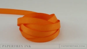Orange Zest 3/8" Twill Tape Ribbon (5 yards)