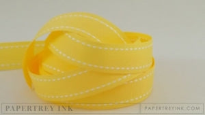 Harvest Gold 5/8" Saddle Stitch Ribbon (5 yards)