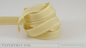 Fine Linen 5/8" Saddle Stitch Ribbon (5 yards)