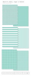 Bitty Big: Aqua Mist Color Collection (24 sheets)