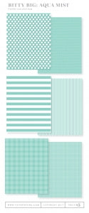 Bitty Big: Aqua Mist Color Collection (24 sheets)