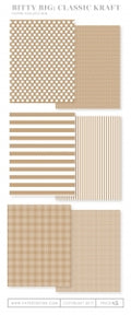 Bitty Big: Classic Kraft Color Collection (24 sheets)