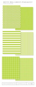 Bitty Big: Green Parakeet Color Collection (24 sheets)