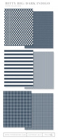 Bitty Big: Dark Indigo Color Collection (24 sheets)