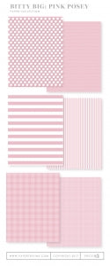 Bitty Big: Pink Posey Color Collection (24 sheets)