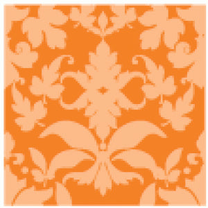 Orange Zest Damask Individual Pattern Sheets (18 sheets)