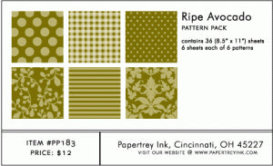 Ripe Avocado Pattern Pack (36 Sheets)