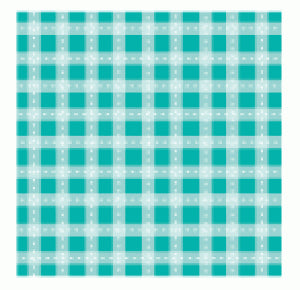 Tropical Teal Gingham Individual Pattern Sheets (18 sheets)