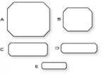 Papertrey Ink - Angled Labels Die Collection (set of 4)