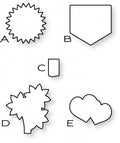 Papertrey Ink - Back Pocket Basics Die Collection (set of 5)