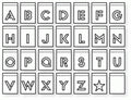 Papertrey Ink - Stenciled Alphabet Blocks Die