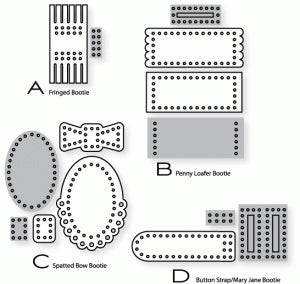 Papertrey Ink - Baby Bootie: Details Die Collection (set of 4)