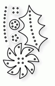 Papertrey Ink - Seasonal Stitching: Holly Die