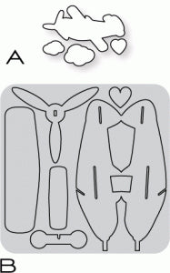 Papertrey Ink - Love You to Pieces: Airplane Die Collection (set of 2)