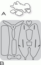 Papertrey Ink - Love You to Pieces: Airplane Die Collection (set of 2)