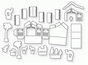 Papertrey Ink - Petite Places: Nativity Die
