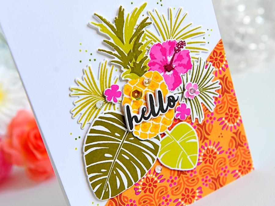 Papertrey Ink - Tropics Sentiments Die