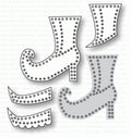 Papertrey Ink - Stitched Witch Boots Die
