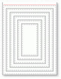 Papertrey Ink - Noted: Simply Stitched A2 Vertical Die