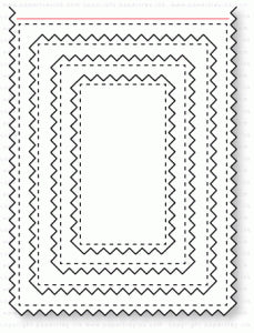 Papertrey Ink - Noted: Pinked A2 Vertical Die