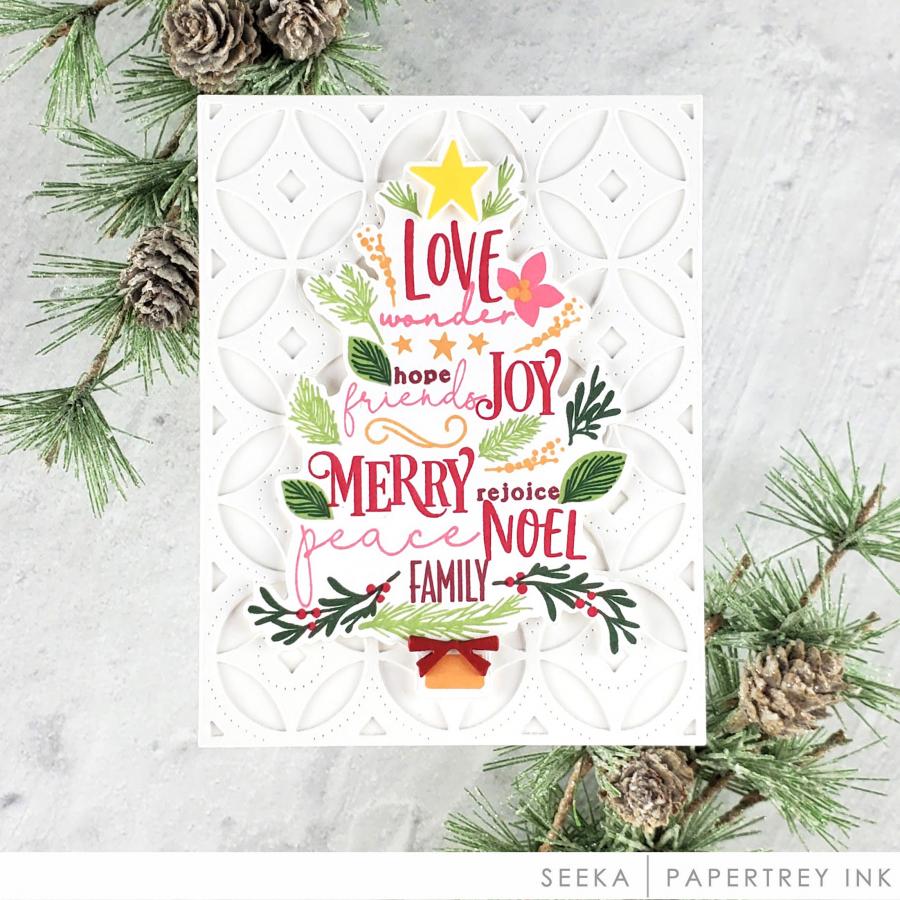 Merry Christmas Tree Die