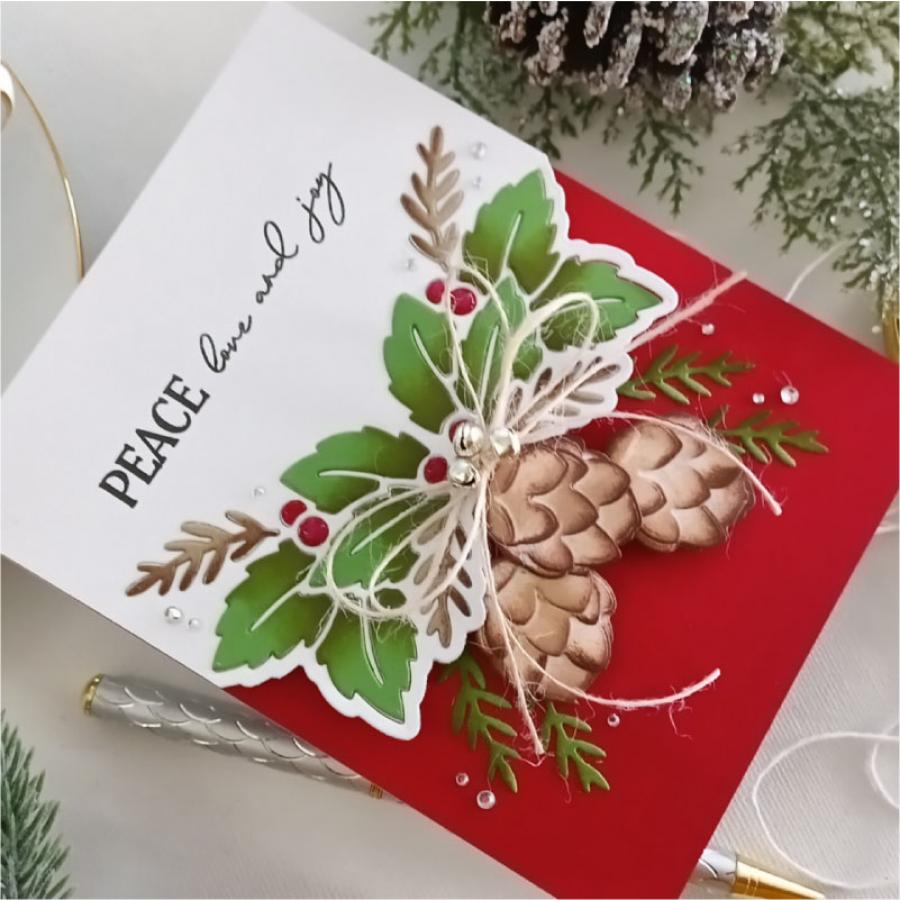 Elegant Edges: Holly Berries Die