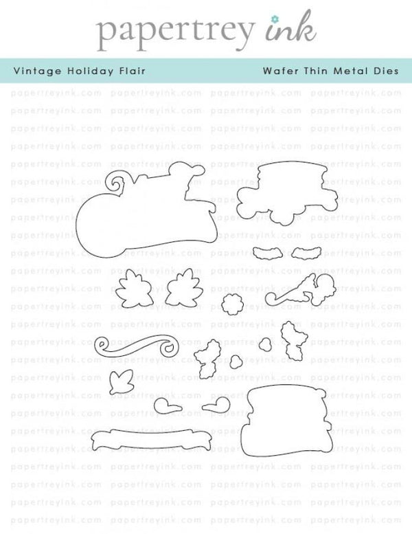 Vintage Holiday Flair Die