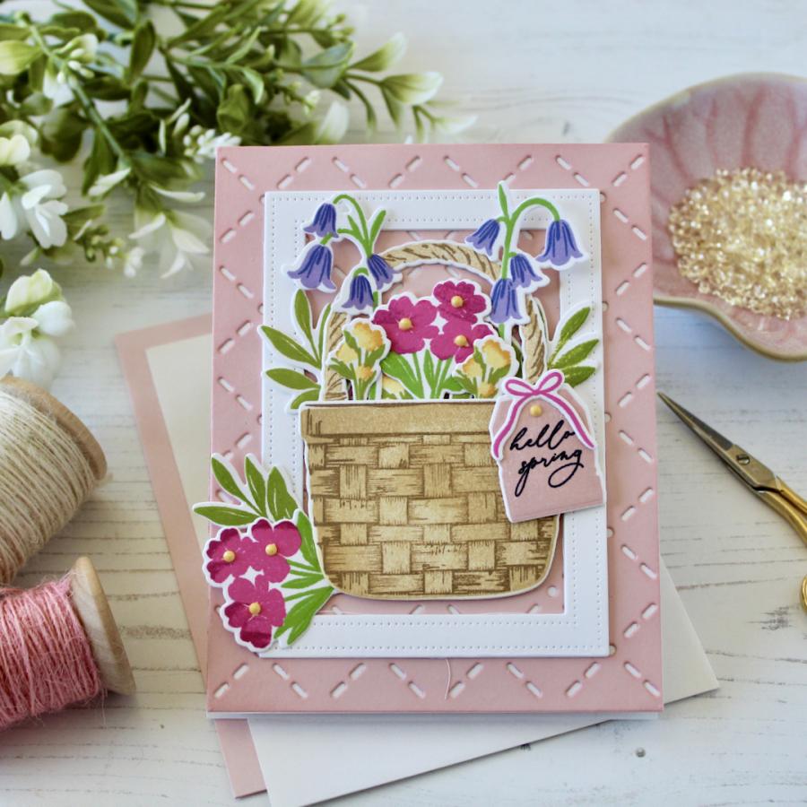 Basket of Blooms Die