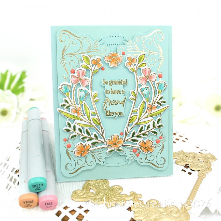 Wildflower Wreath Die