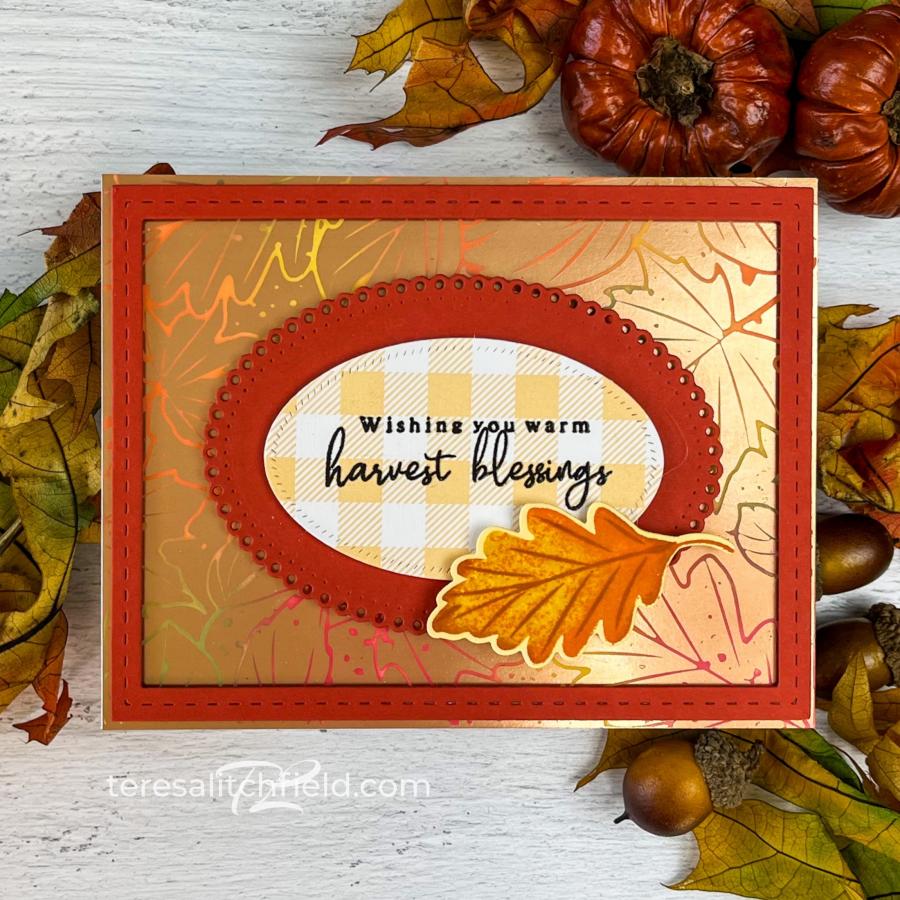 Fallen Leaves Hot Foil Plate